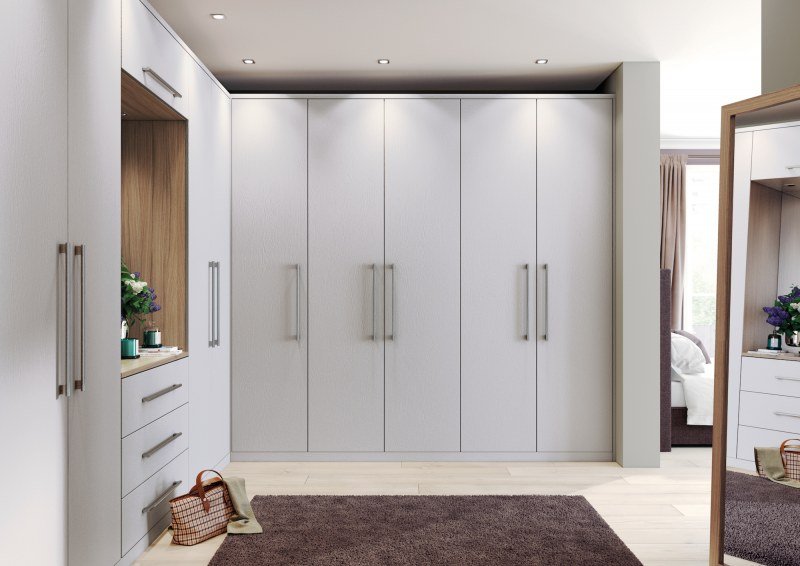 Mather Legno White Grey Fitted Bedroom Furniture