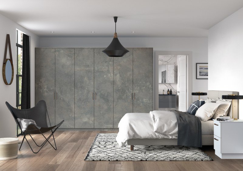 Soho Light Grey Metal Rock Fitted Bedroom