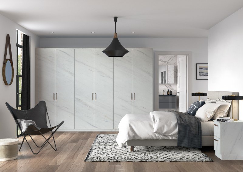 Soho White Levanto Marble Fitted Bedroom