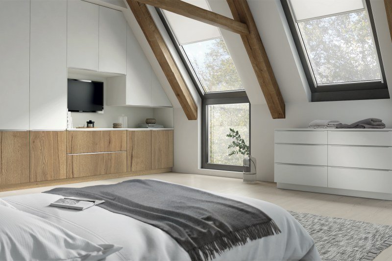 Vaasa Natural Halifax Oak Fitted Bedroom