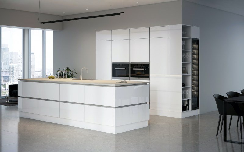 O&S Phoenix Gloss White Kitchen