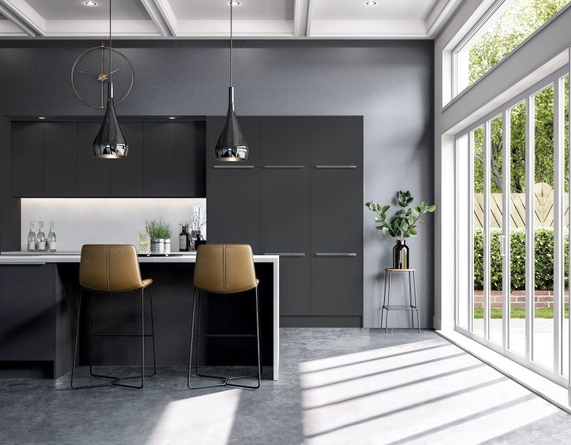 O&S Soho Matt Black Kitchen