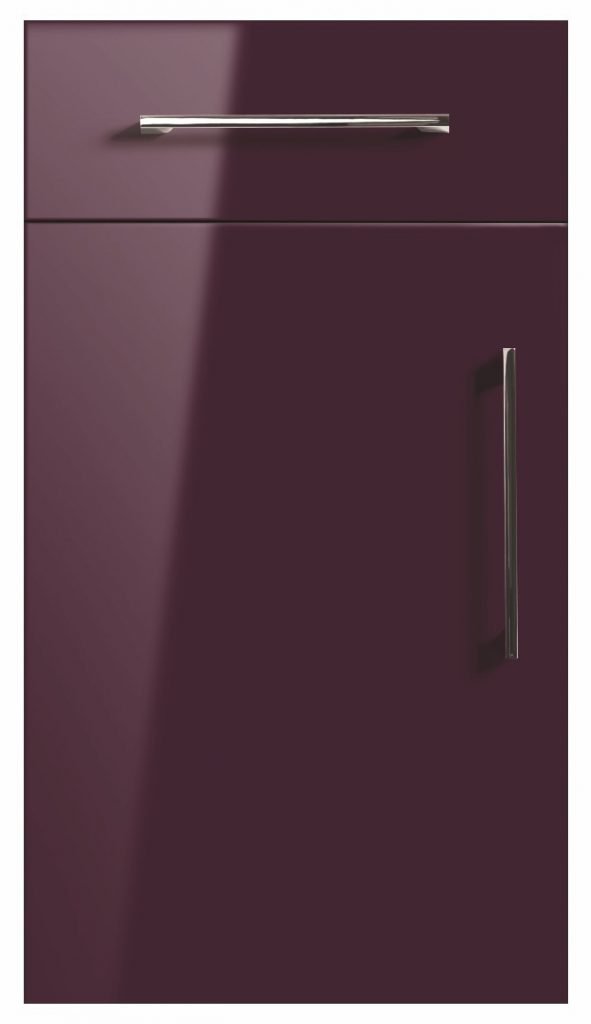 Acrylic Aubergine Gloss Kitchen - Made to measure kitchens
