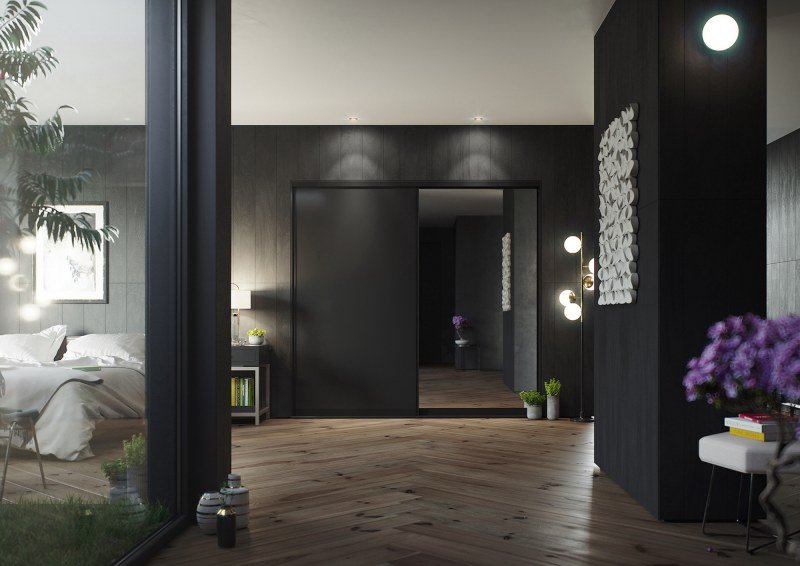 Lucine Black & Black Acrylic Mirror