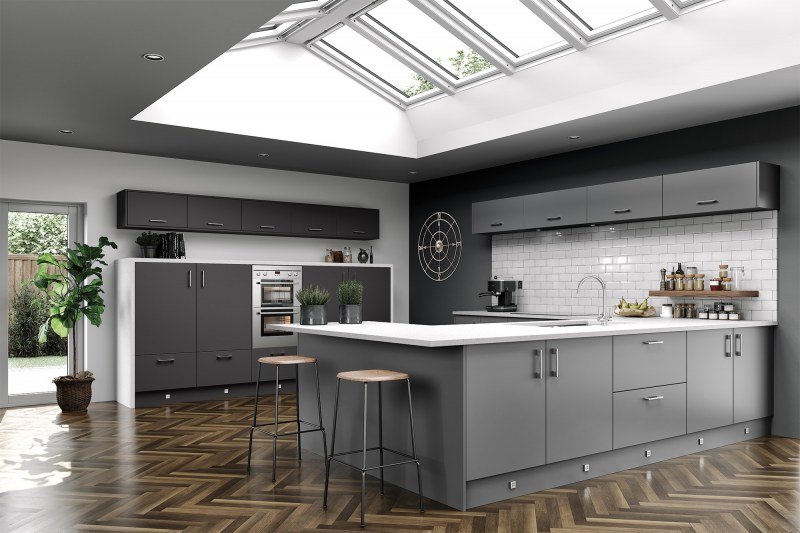 TKC Vivo Matt Dust Grey Kitchen