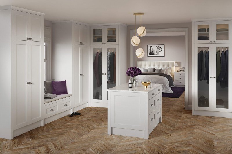 Bastille 5 Piece White Grey Shaker Bedroom Doors