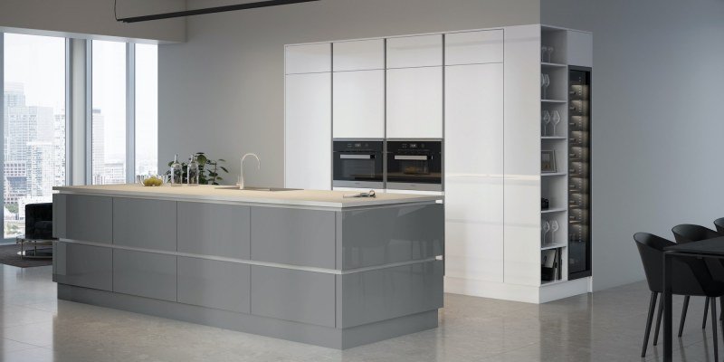 handleless gloss kitchens Manchester
