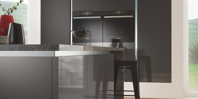 Handleless Gery Gloss Kitchen Altrincham