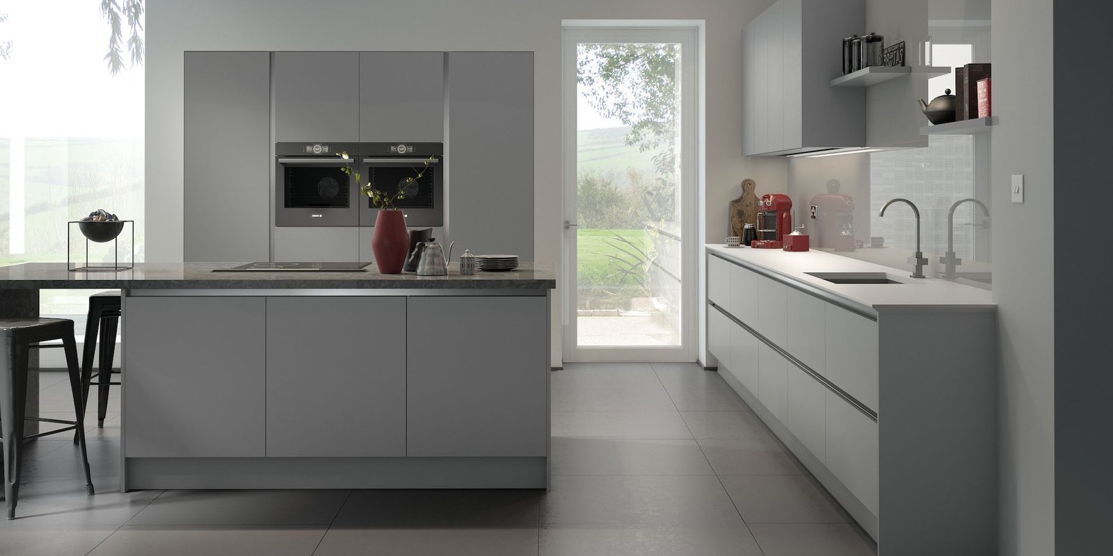 Matt Handleless Kitchens - SJB Trade Kitchen & Bedroom Supplier