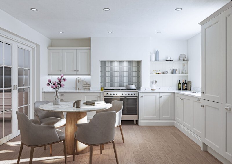 PWS Belsay Beaded Dove Grey Kitchen Doors