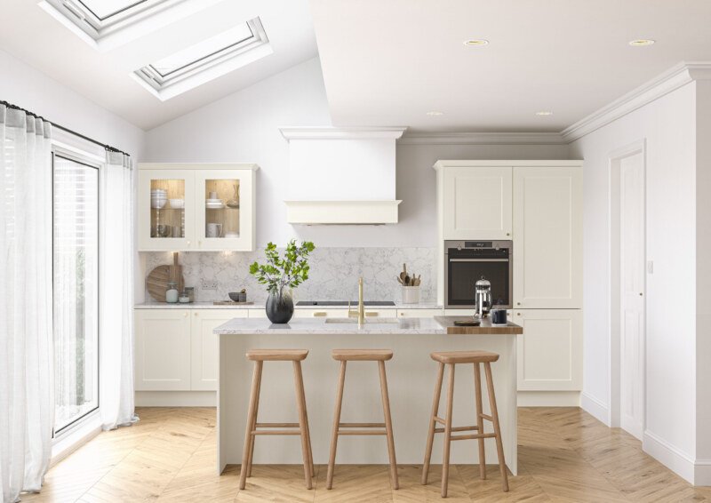 PWS Belsay Woodgrain Porcelain Shaker from SJB Trade Kitchens. DIY Kitchen Specialist.