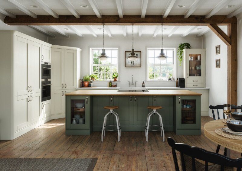 TKC Cambridge Reed Green from SJB Trade Kitchens, DIY Kitchen Specialists