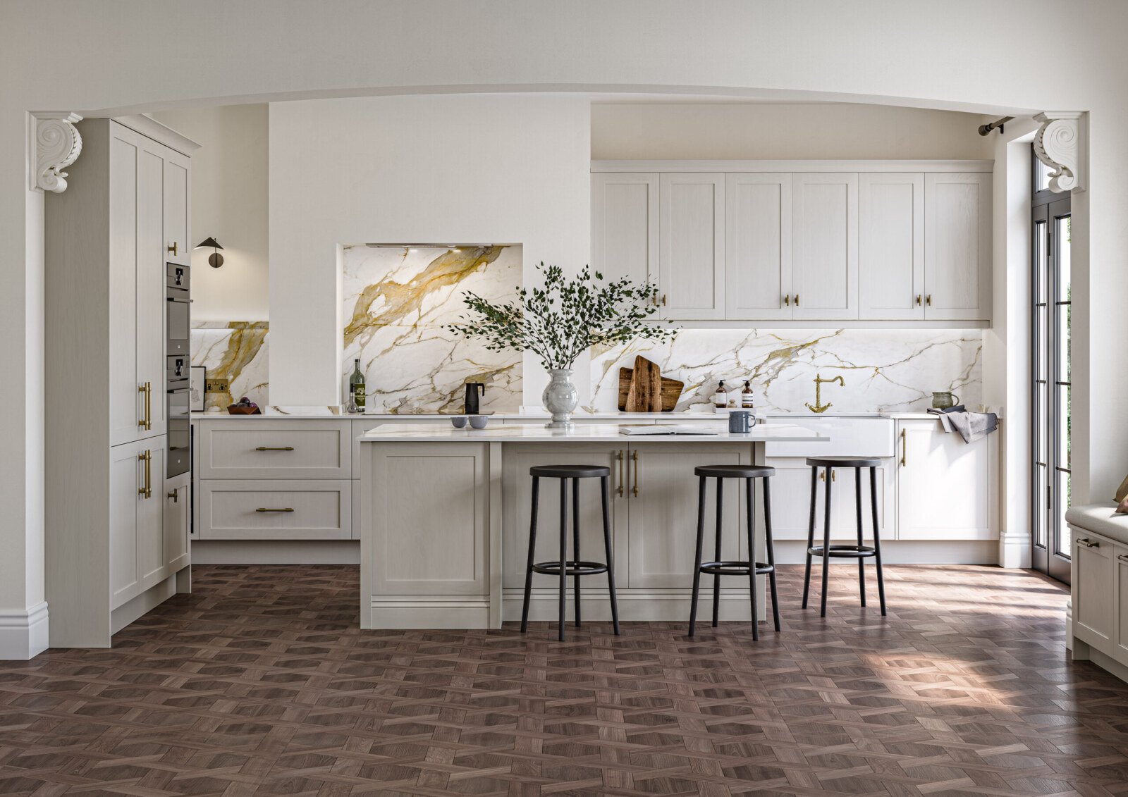 PWS Crathorne Dove Grey Shaker from SJB Trade Kitchens. DIY Kitchen Specialist.
