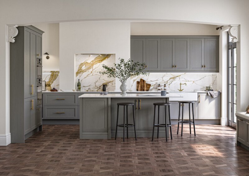 PWS Crathorne Dust Grey Shaker from SJB Trade Kitchens. DIY Kitchen Specialist.