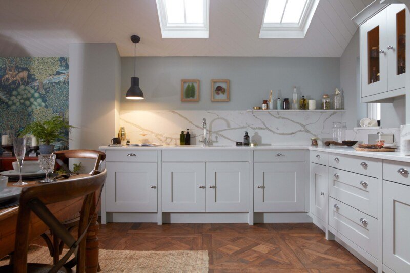 PWS Fitzroy Porcelain & Partridge Grey Kitchen - SJB DIY Kitchen Specialists