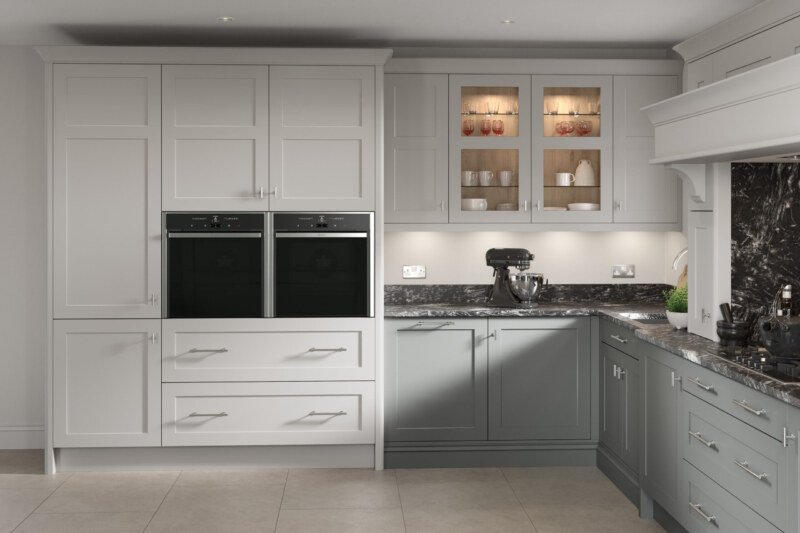 PWS Hunton Shaker Dove Grey & Dust Grey Kitchen from SJB Trade Kitchens, DIY Kitchen Specialist