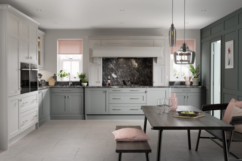 PWS Hunton Shaker Dove Grey & Dust Grey Kitchen from SJB Trade Kitchens, DIY Kitchen Specialist