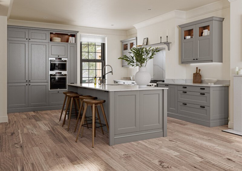 PWS Mornington Beaded Shaker in Dust Grey. SJB Trade Kitchens