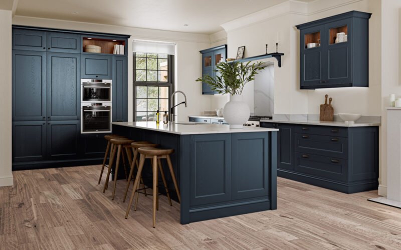 PWS Mornington Beaded Shaker in Hartforth Blue. SJB Trade Kitchens PWS Mornington Beaded Shaker in Hartforth Blue. SJB Trade Kitchens