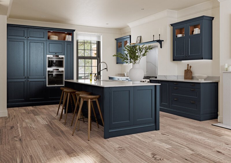 PWS Mornington Beaded Shaker in Hartforth Blue. SJB Trade Kitchens