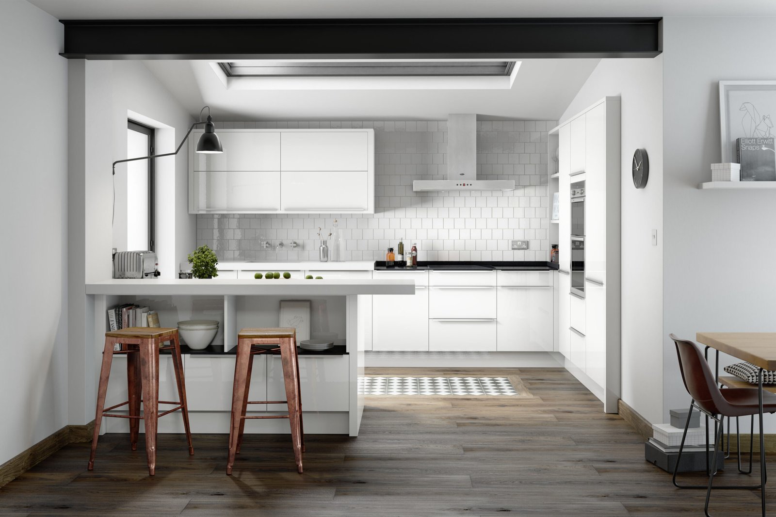 PWS Porter White Gloss Kitchen Doors available from SJB - DIY Kitchens Designed & Delivered